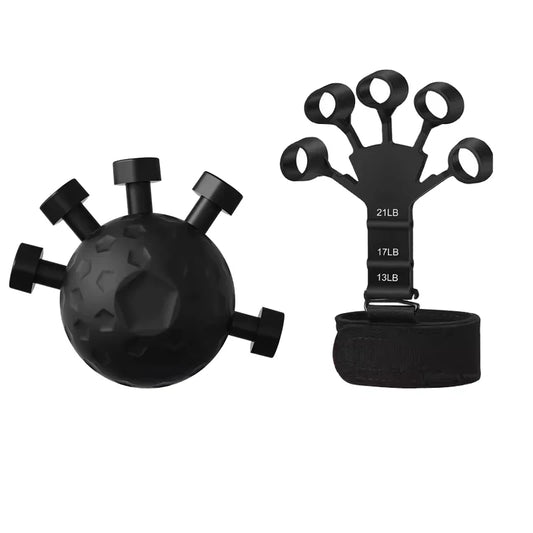 1 Finger Exerciser + 1 Hand Grip Strengthener Trainer. 